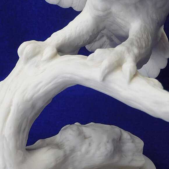 Night Sentinel Figurine Snowy Owl on Branch Jonathan Bronson Franklin Porcelain - Picture 8 of 12